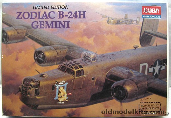 Academy 1/72 Zodiac B-24H Gemini Liberator, 2168 plastic model kit